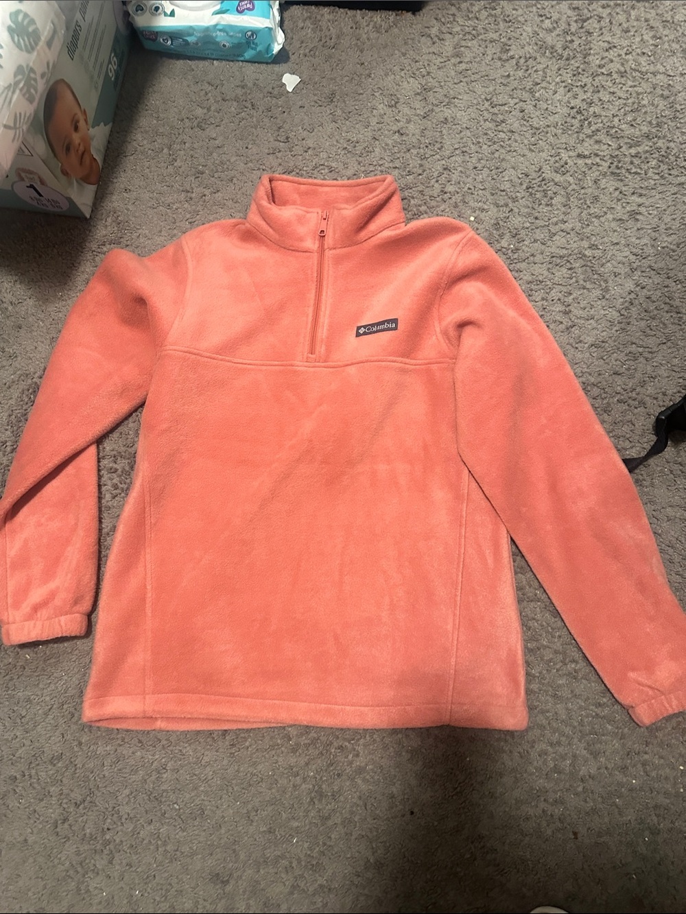 Columbia Kids Coral Quarter-Zip Fleece Pullover